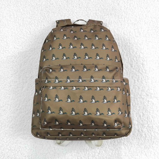 BA0201 Brown duck print kids boys backpack