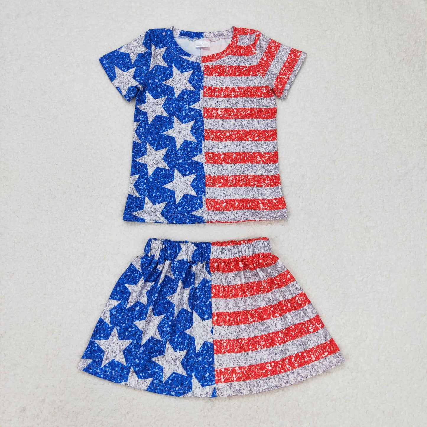 GSD1263 Stars stripe top skirt singer girls 4th of july outfits