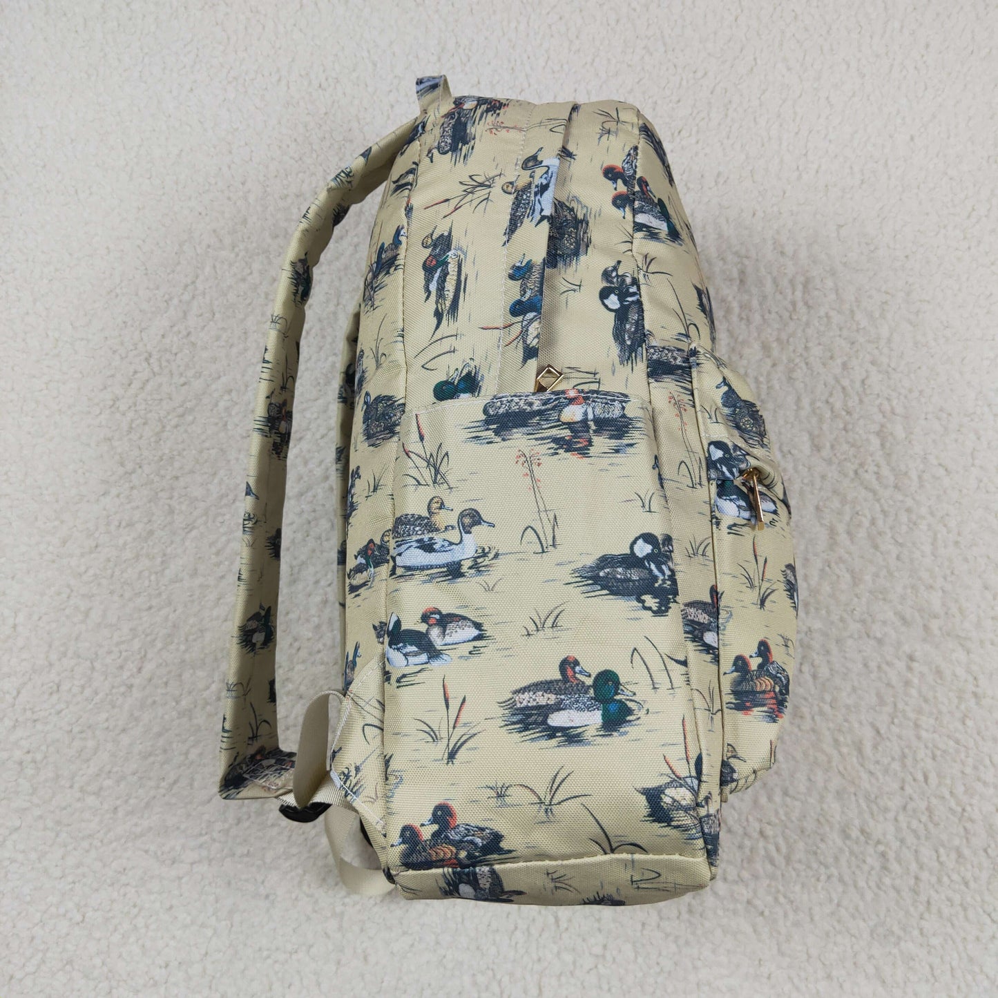 BA0198 Brown duck kids boys backpack 17 * 13.2 * 5 INCHES