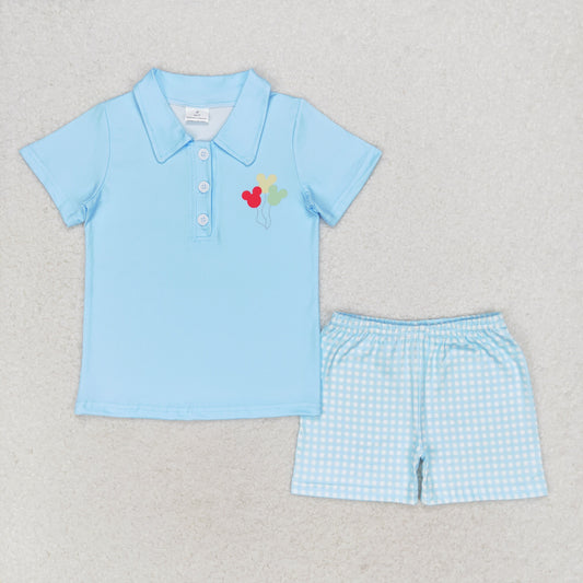 BSSO0683 Boys Balloon blue Outfits