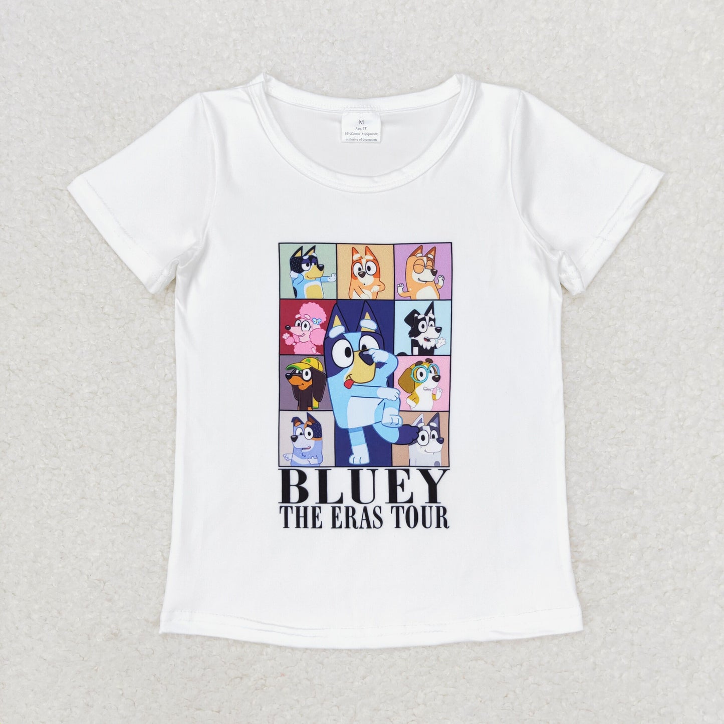 GT0595 Girls cartoon dog T-shirt