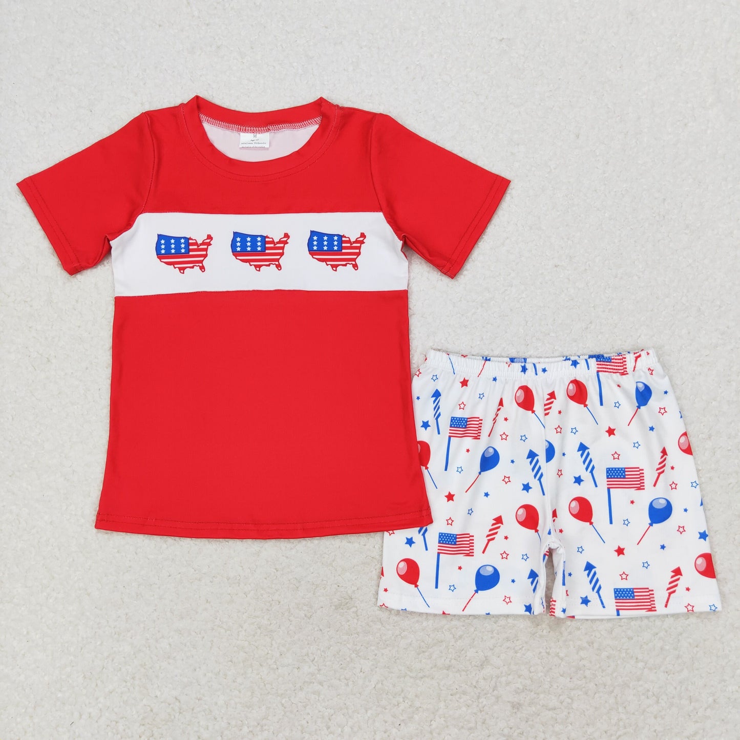 BSSO0633 Boys USA Flag Outfits