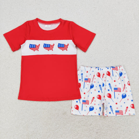 BSSO0633 Boys USA Flag Outfits