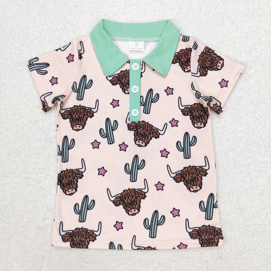 BT0143 Boys Cow cactus T-shirt