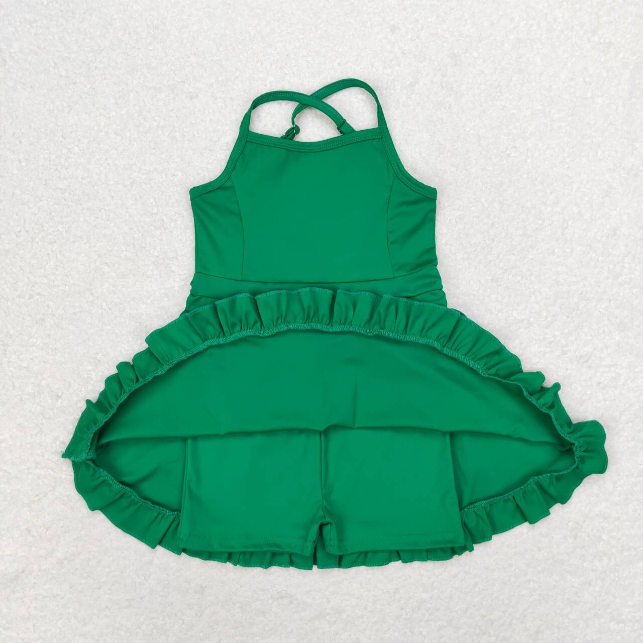 S0444 Girls green Bathing Suit 1pcs