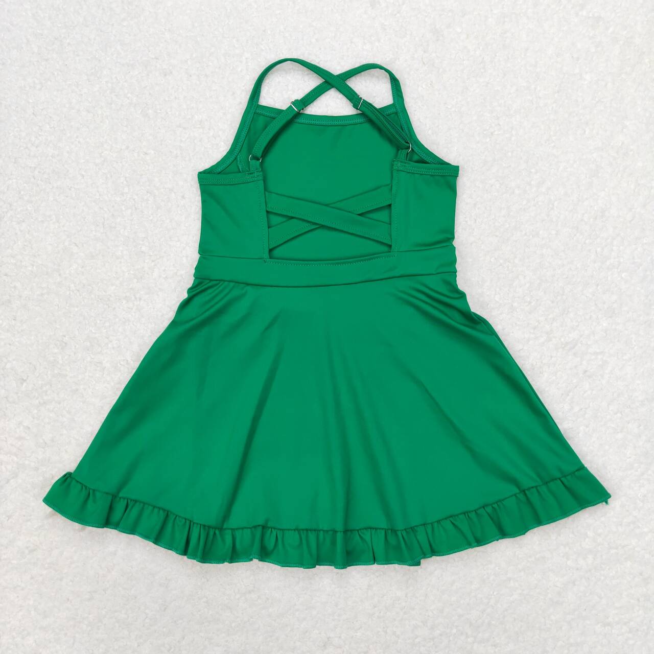 S0444 Girls green Bathing Suit 1pcs