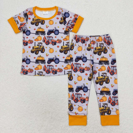 BSPO0422 Boys pumpkin truck Pajamas