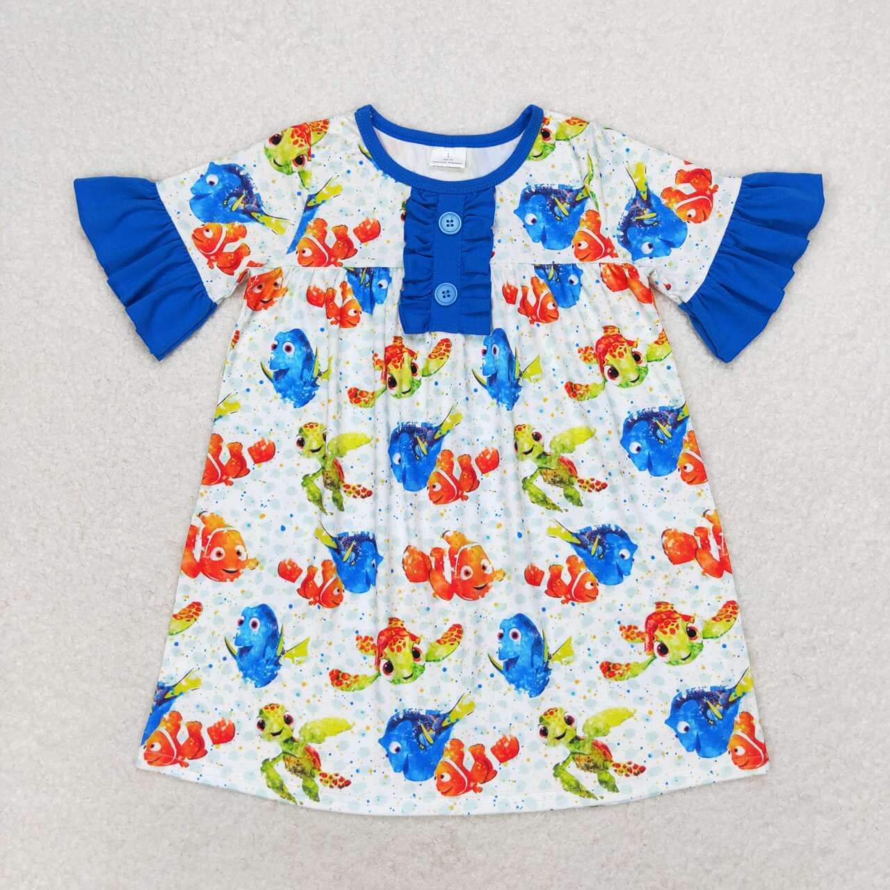 GSD1312 Girls fish Dress