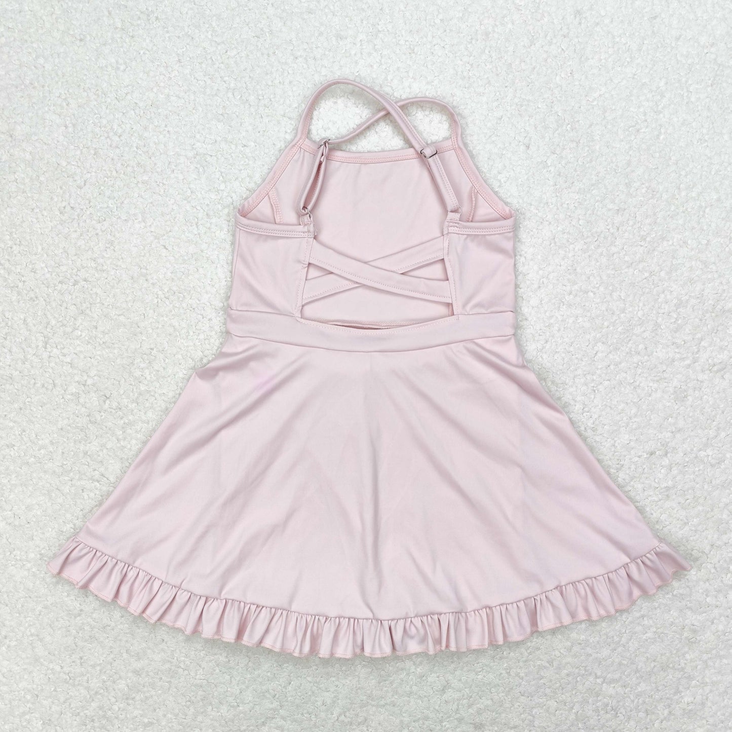 S0443 Girls pink Bathing Suit 1pcs