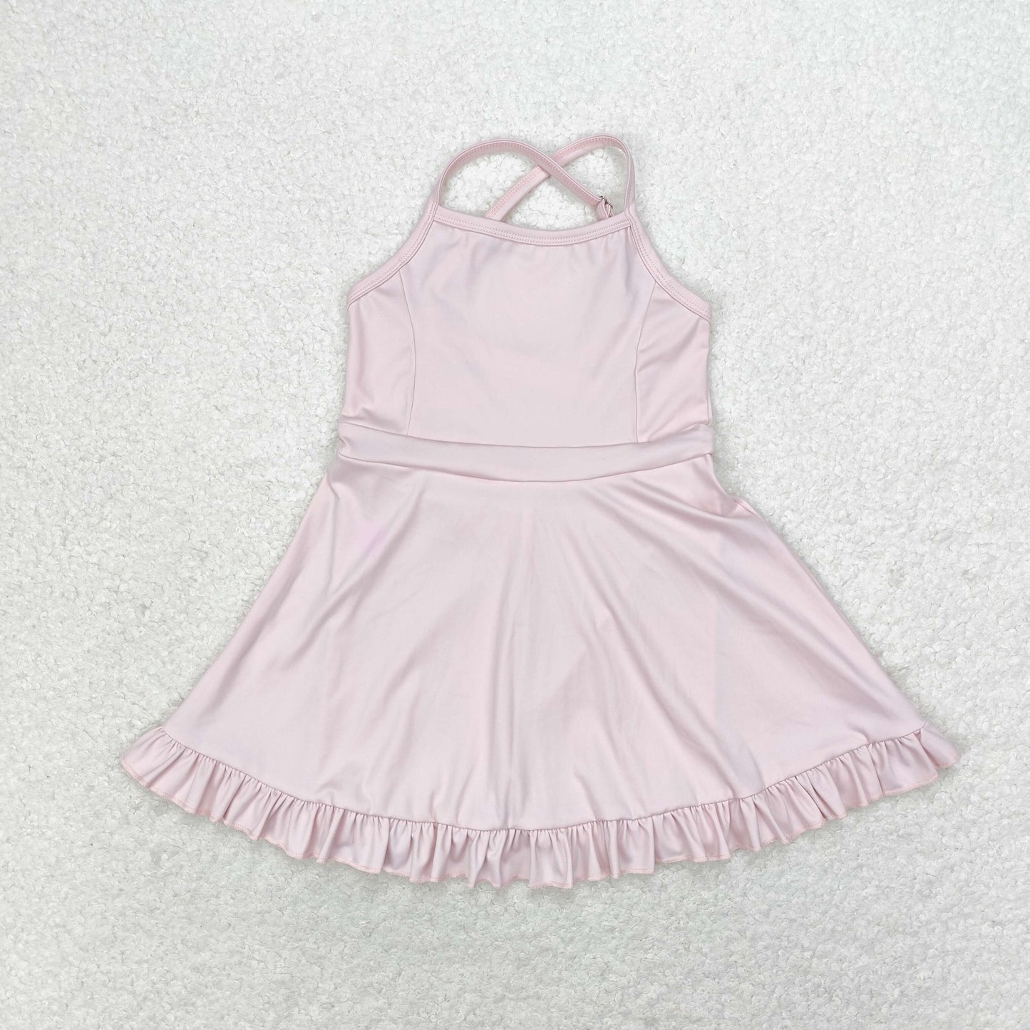 S0443 Girls pink Bathing Suit 1pcs