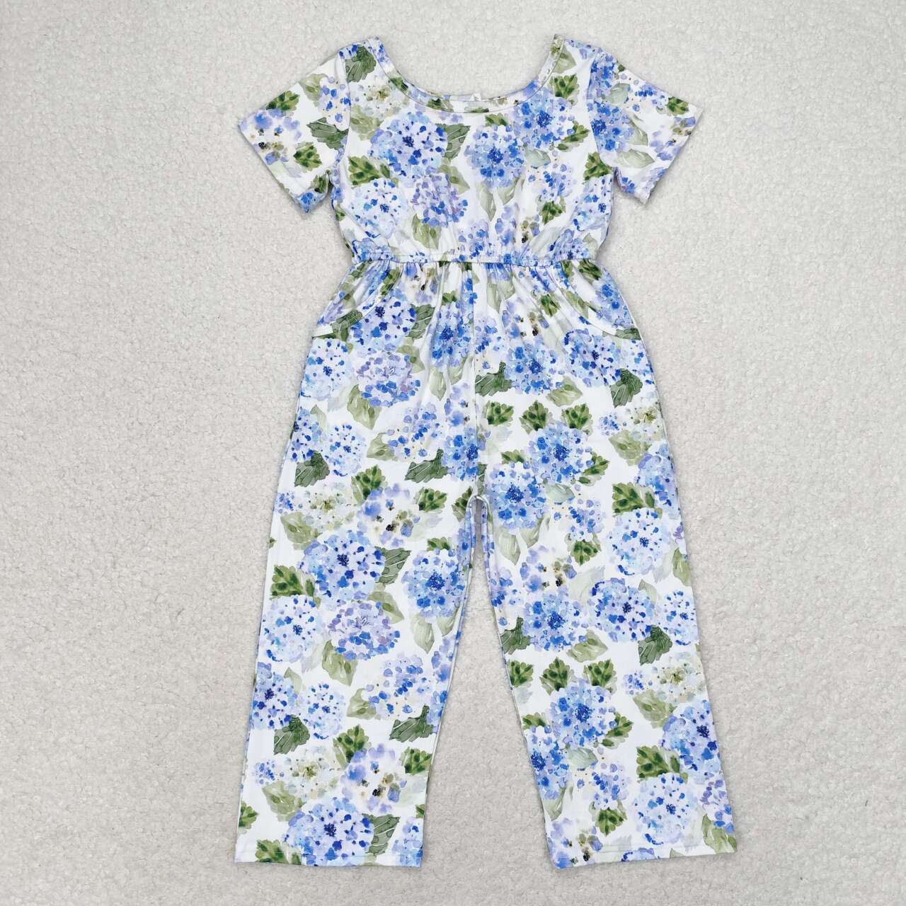 SR1846 Baby Girls Floral Jumpsuit