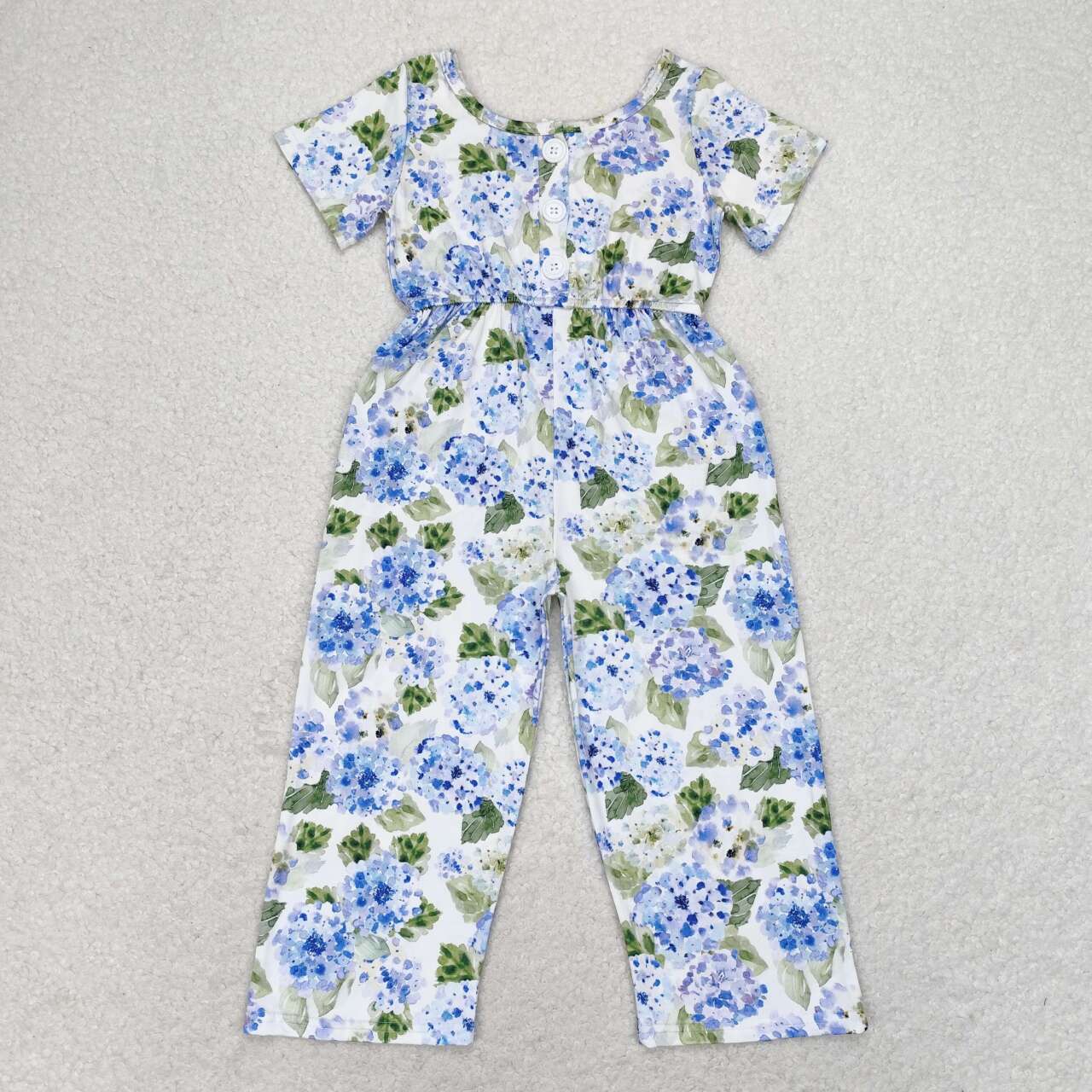 SR1846 Baby Girls Floral Jumpsuit