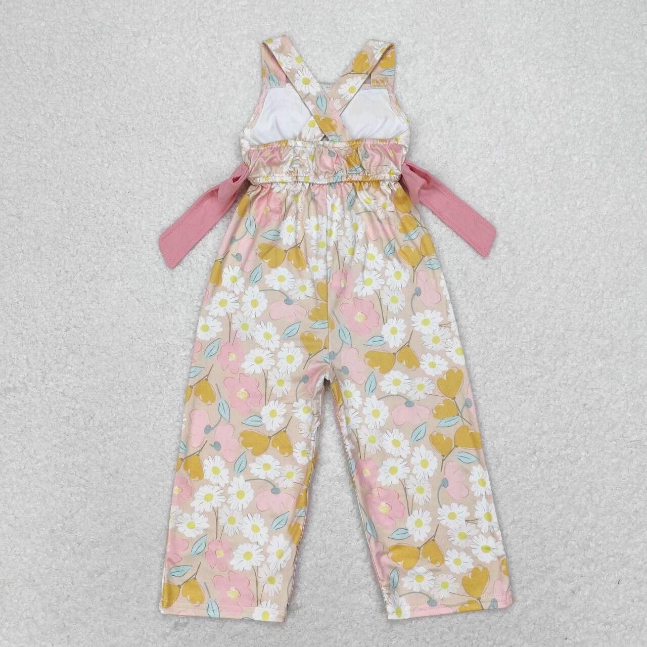 SR1674 Straps floral daisy kids girls jumpsuit