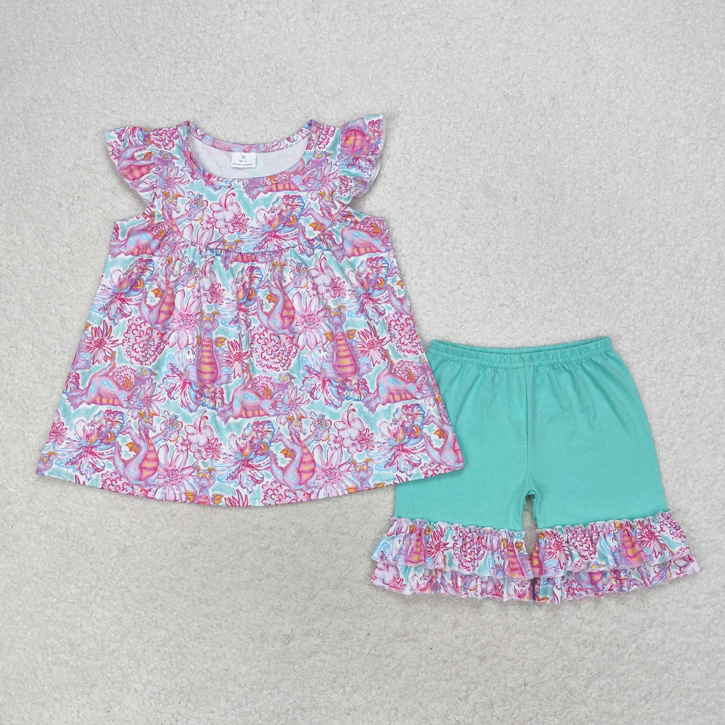 GSSO1356 Girls Pink Floral Outfits