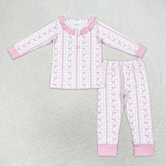 GLP1212 Girls pink bows outfits