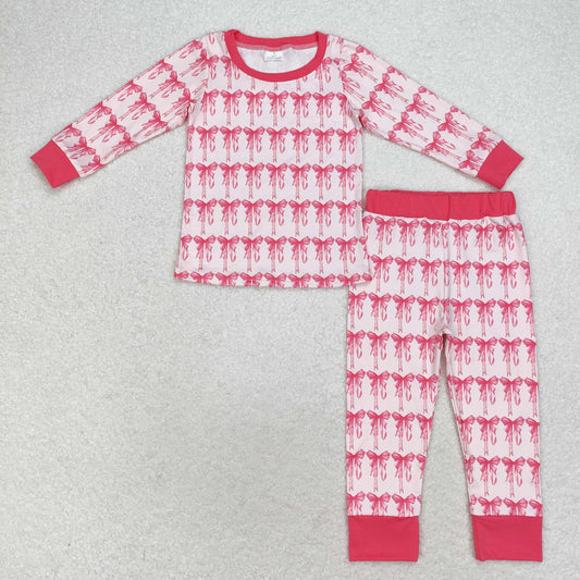 GLP1214 Girls pink bows outfits