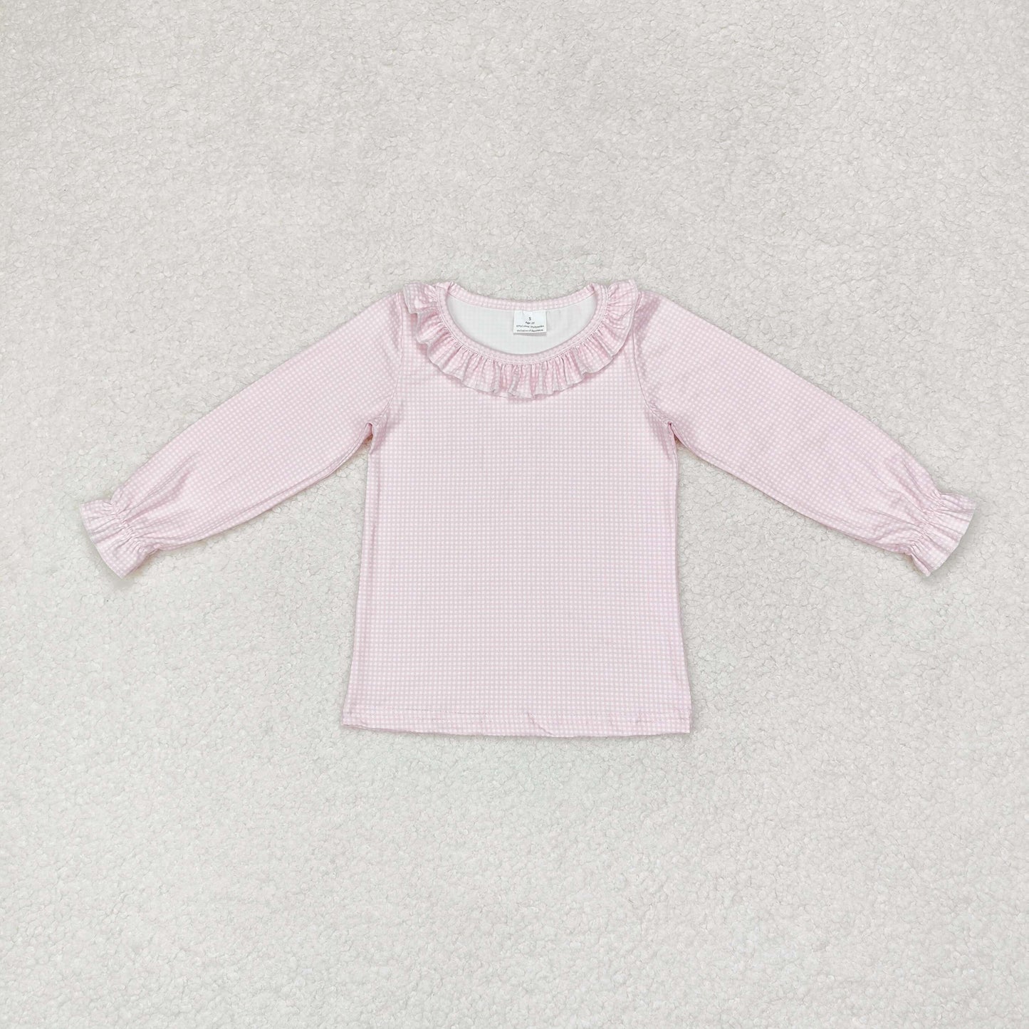 GT0626 baby Girls pink top long sleeves wholesale clothing