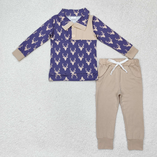 BLP0494 baby Boys deer outfits kids boutique wholesale clothing