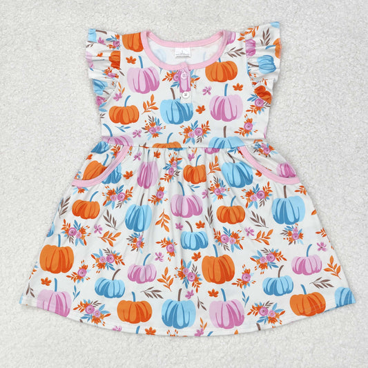 GSD1332 Girls pumpkin Dress