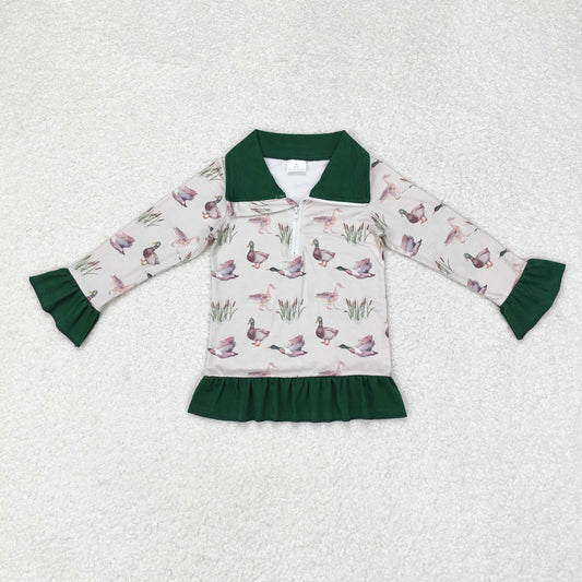 GT0605 baby girls green duck Pullover