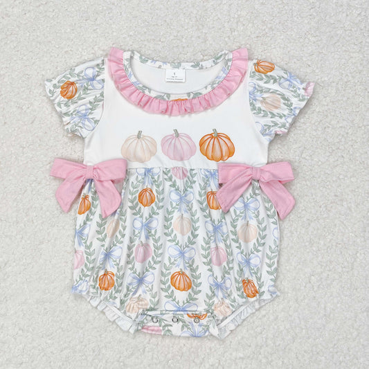 SR1865 Baby girls pumpkin romper kids boutique wholesale clothing