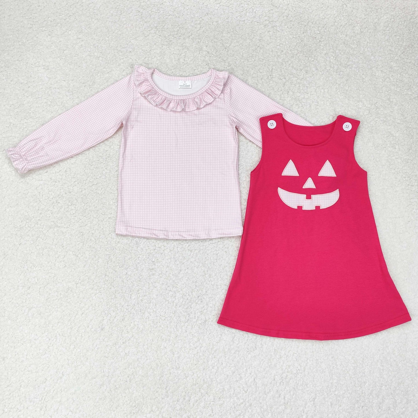 GLD0576 Girls Halloween Dress embroidery 2pcs