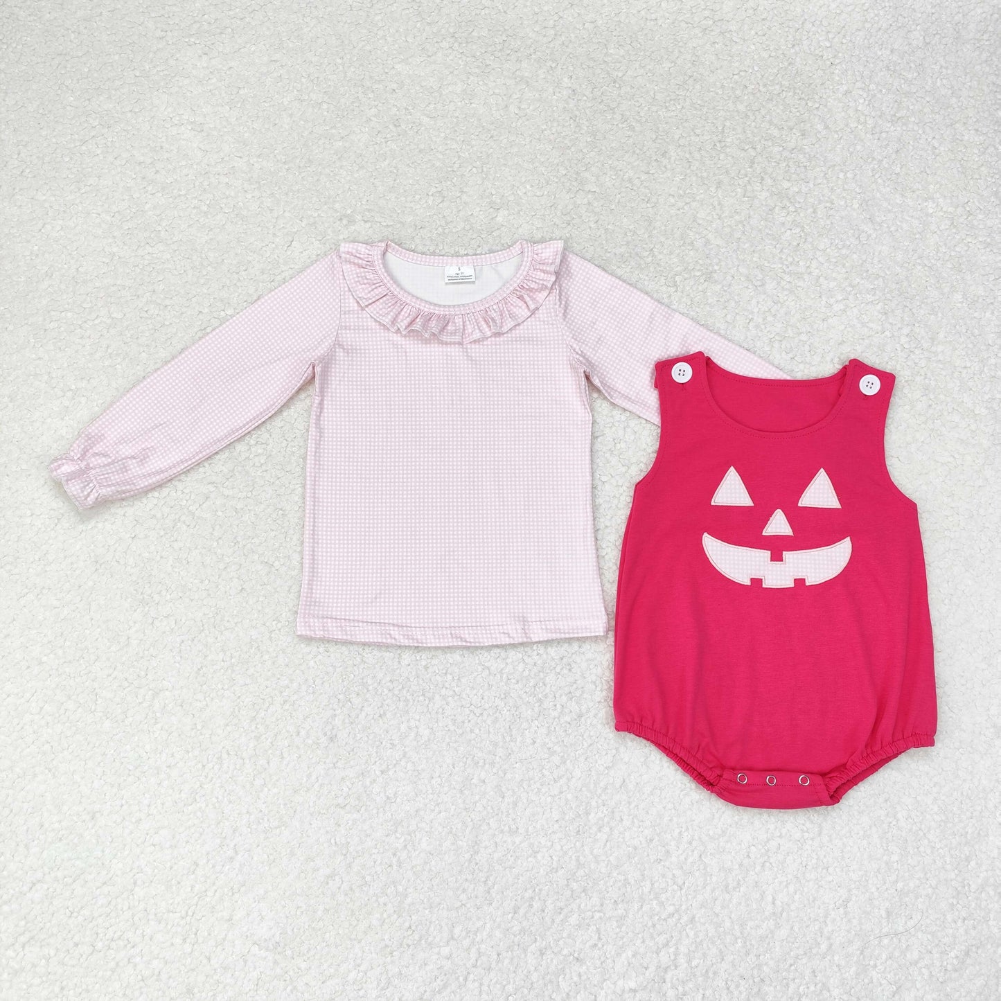 LR1171 Baby girls Halloween romper embroidery 2pcs