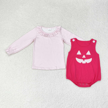 LR1171 Baby girls Halloween romper embroidery 2pcs