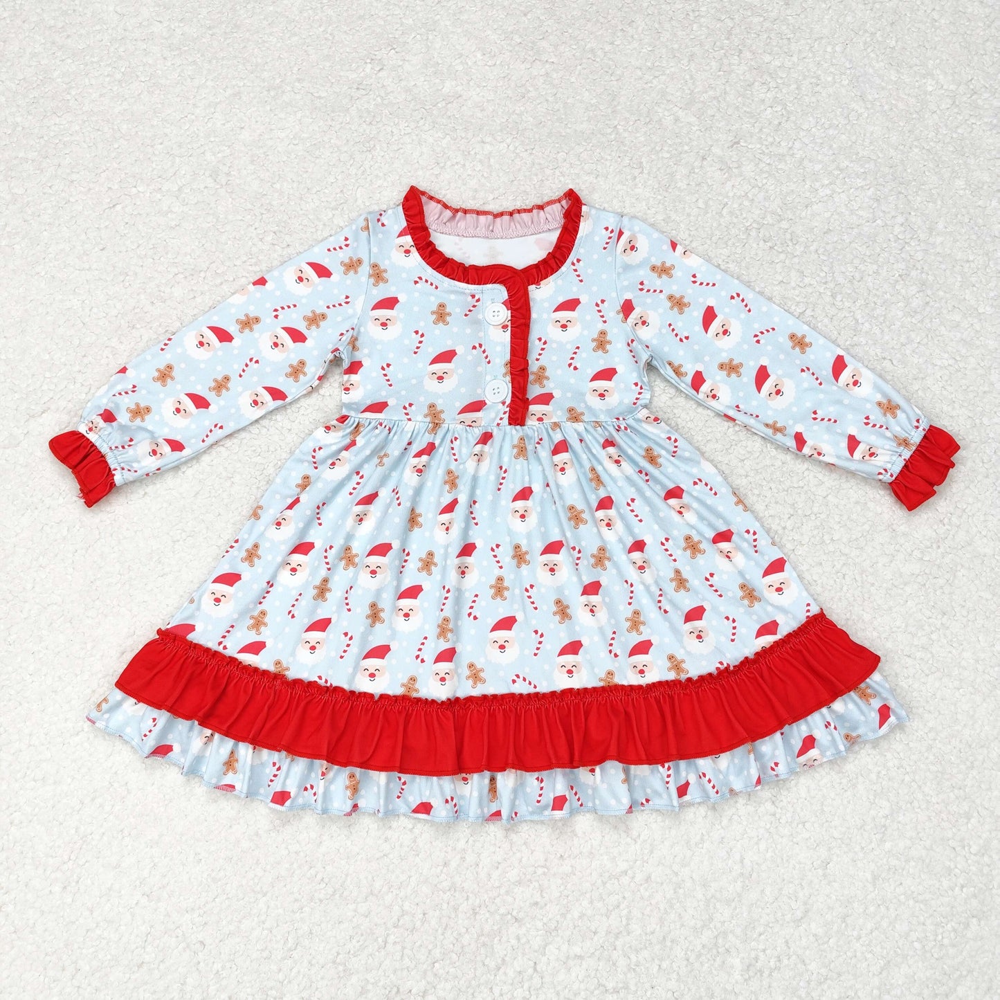 GLD0556 Girls Christmas santa Dress kids boutique wholesale clothing