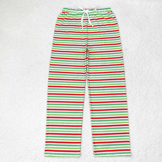 P0502 Adult Christmas green stripe Pants