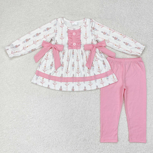 GLP1283 Girls Christmas pink outfits kids boutique wholesale clothing