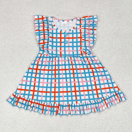 GSD1331 Girls checked Dress