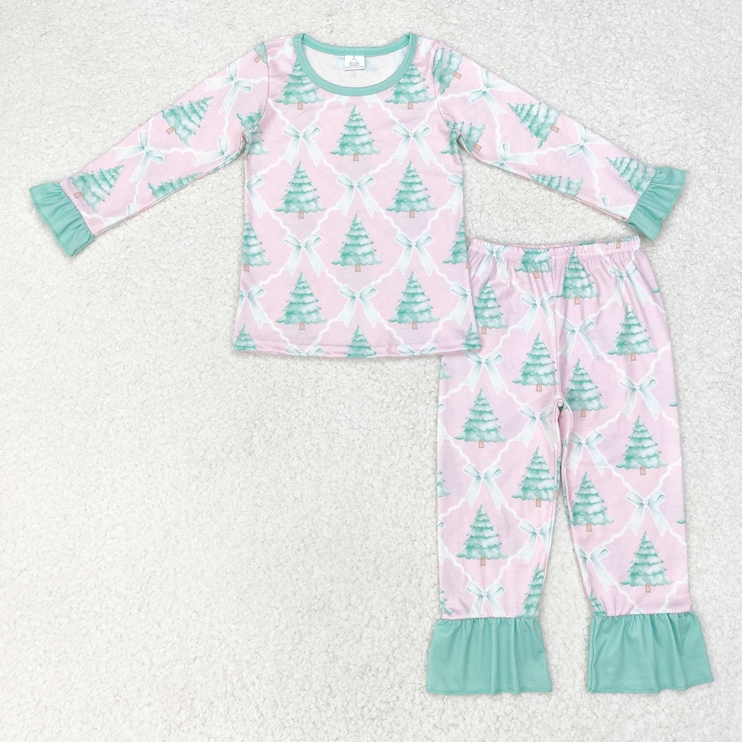 GLP1242 Girls Christmas tree pajamas