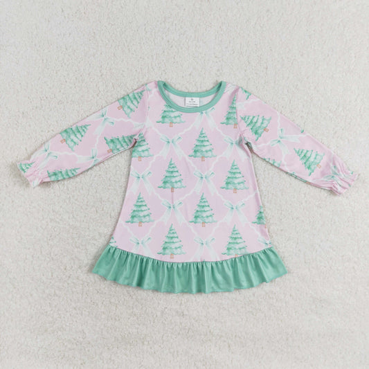 GLD0538 Girls Christmas tree Dress