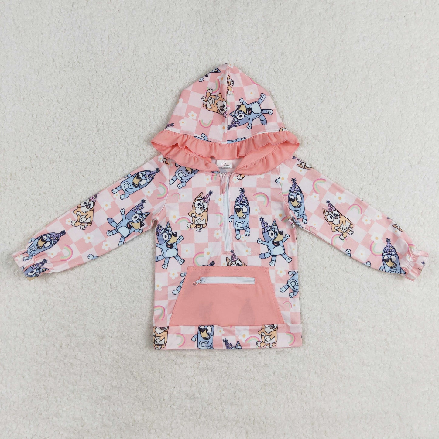 GT0633 Girls Pink cartoon dog Pullover