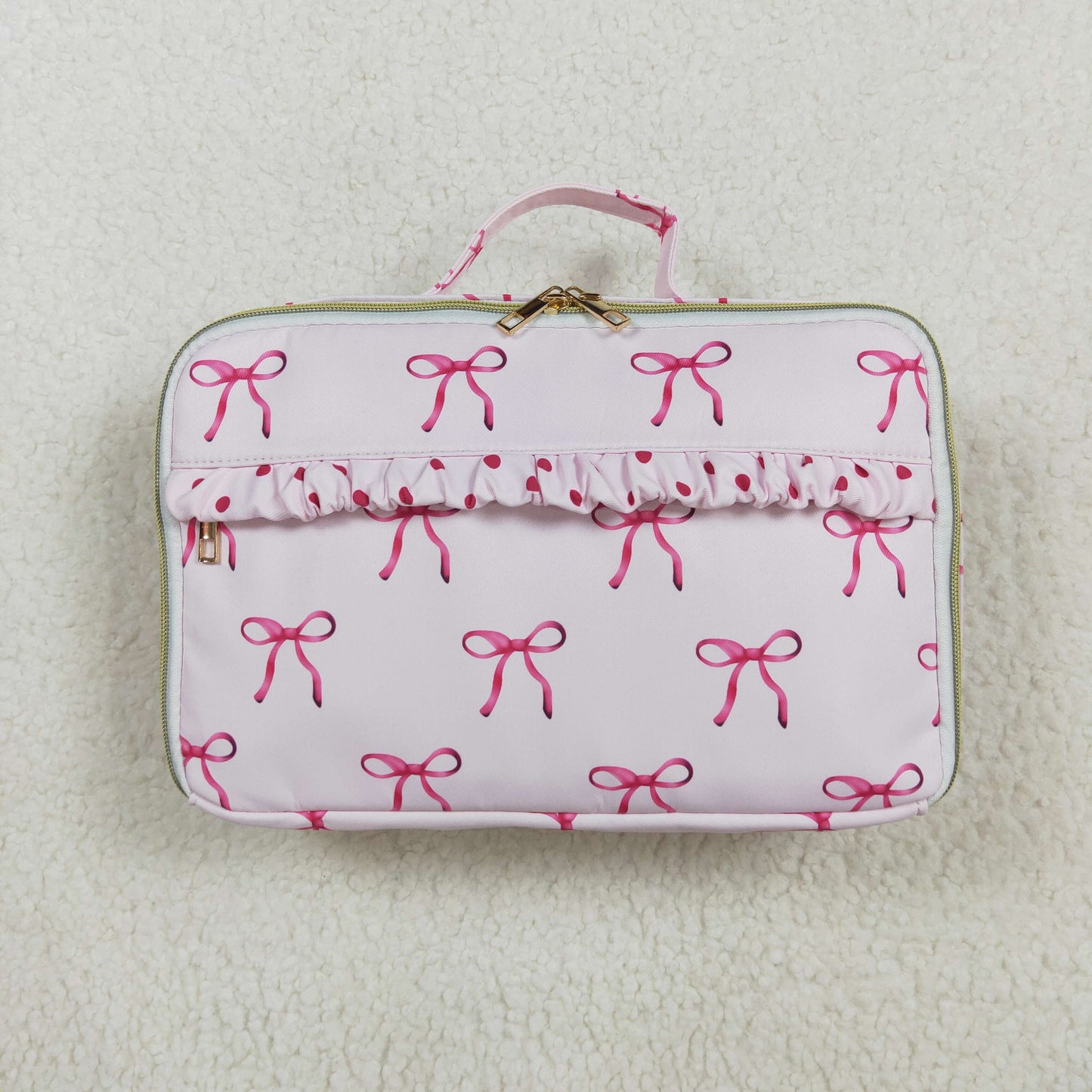 BA0234 bow pink Lunch Box 13.8 x 9.9 x 3.9 inches