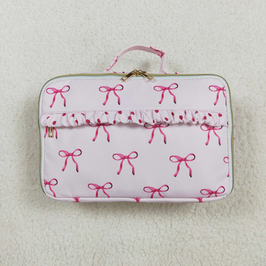 BA0234 bow pink Lunch Box 13.8 x 9.9 x 3.9 inches