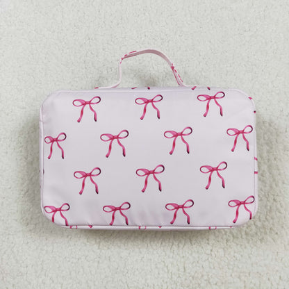 BA0234 bow pink Lunch Box 13.8 x 9.9 x 3.9 inches