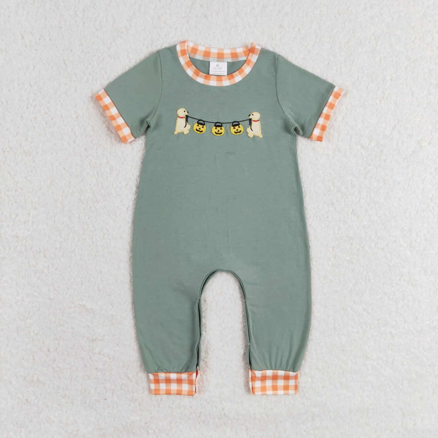 SR1793 baby boys Halloween romper Embroidery