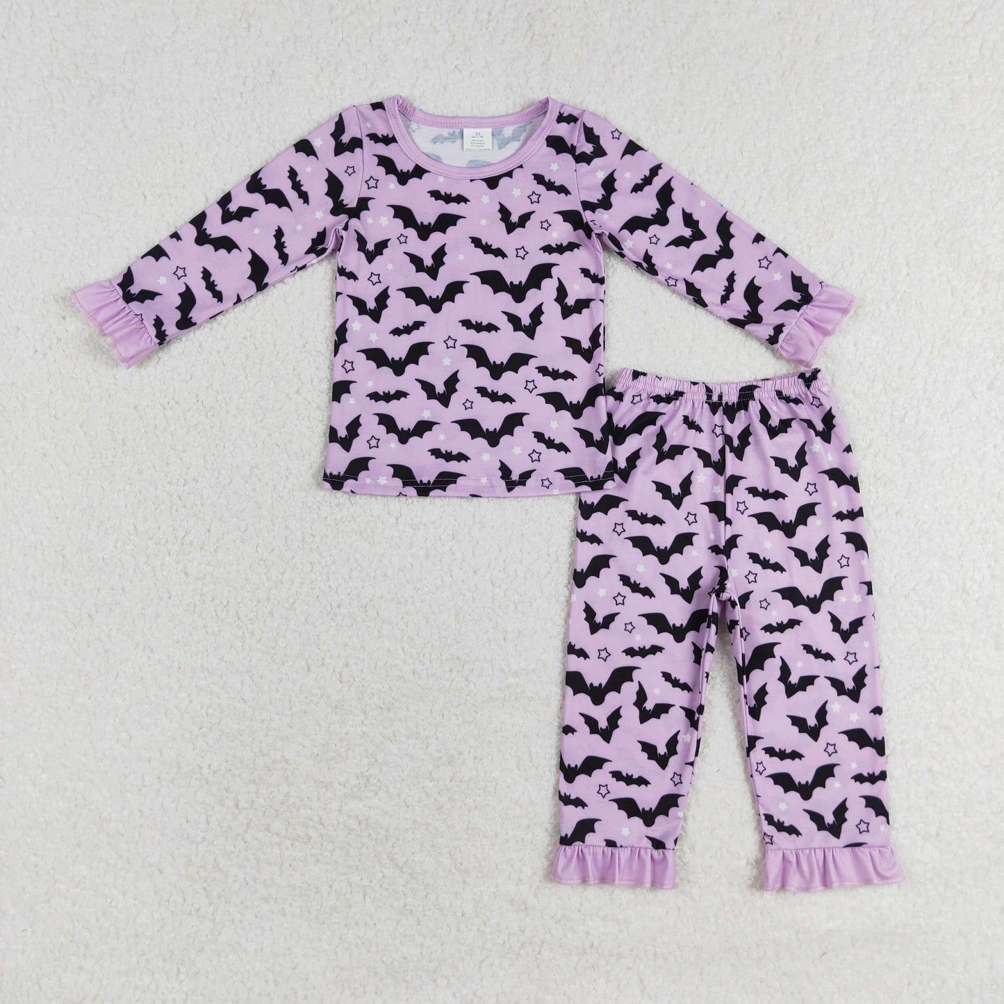 GLP1268 Girls bats purple pajamas