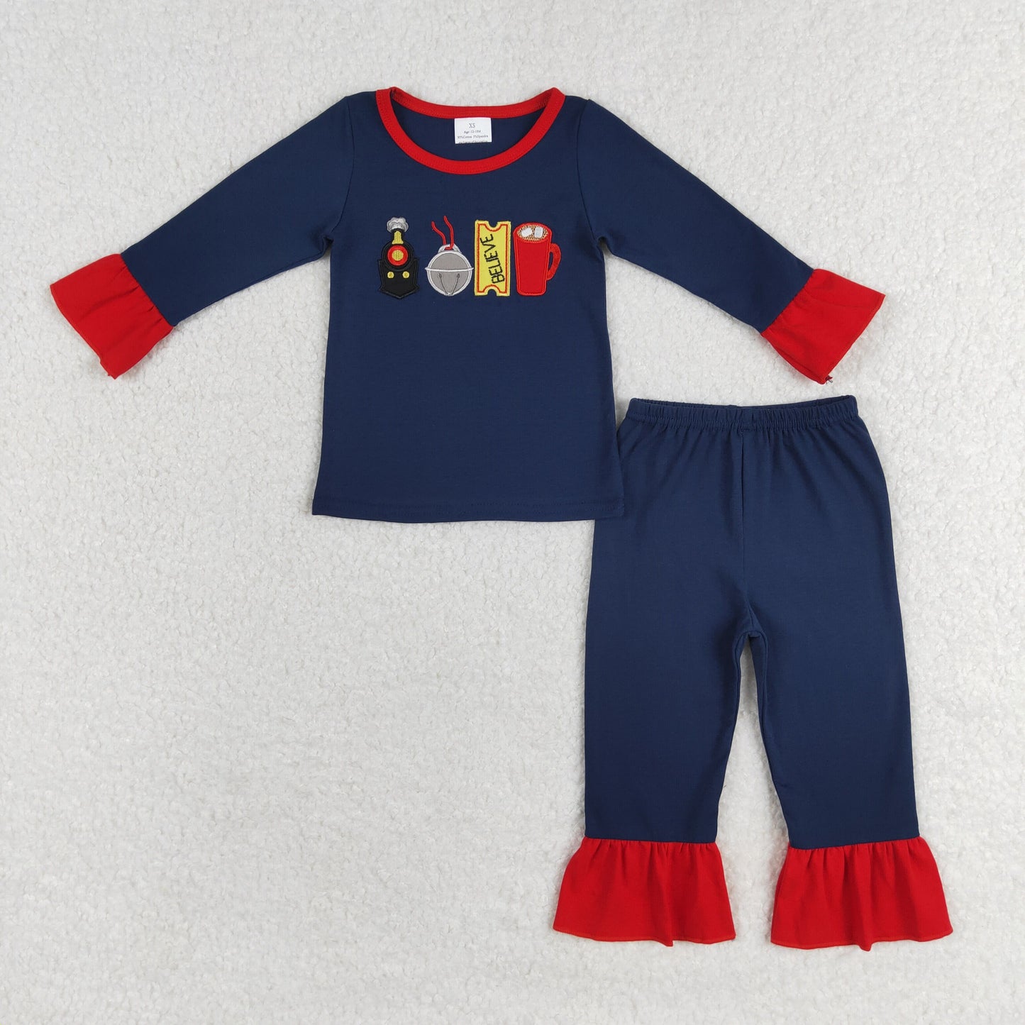 GLP1281 Girls Believe pajamas embroidery