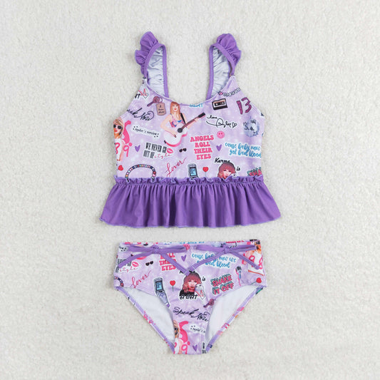 S0389 Girls singer Bathing Suit 2pcs