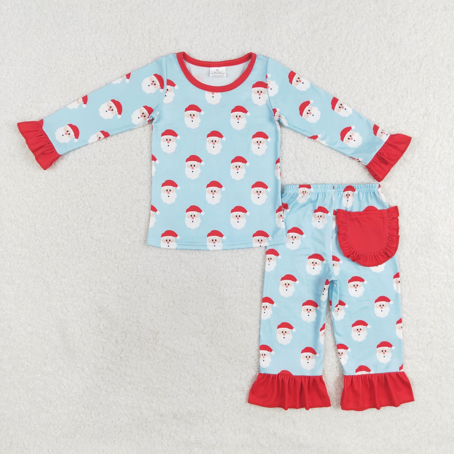 GLP1277 Girls Christmas santa pajamas