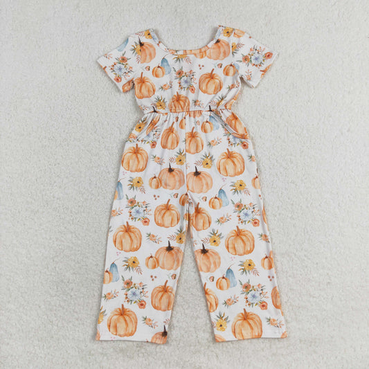 SR1880 Girls pumpkin Jumpsuit