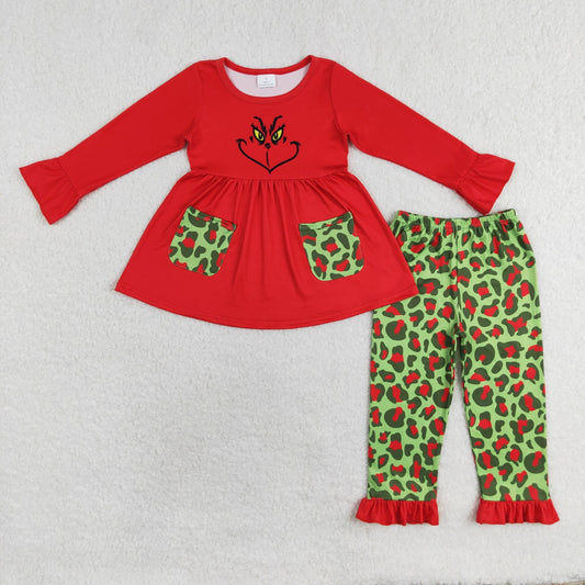 GLP1322 Girls Christmas outfits kids wholesale boutique clothing