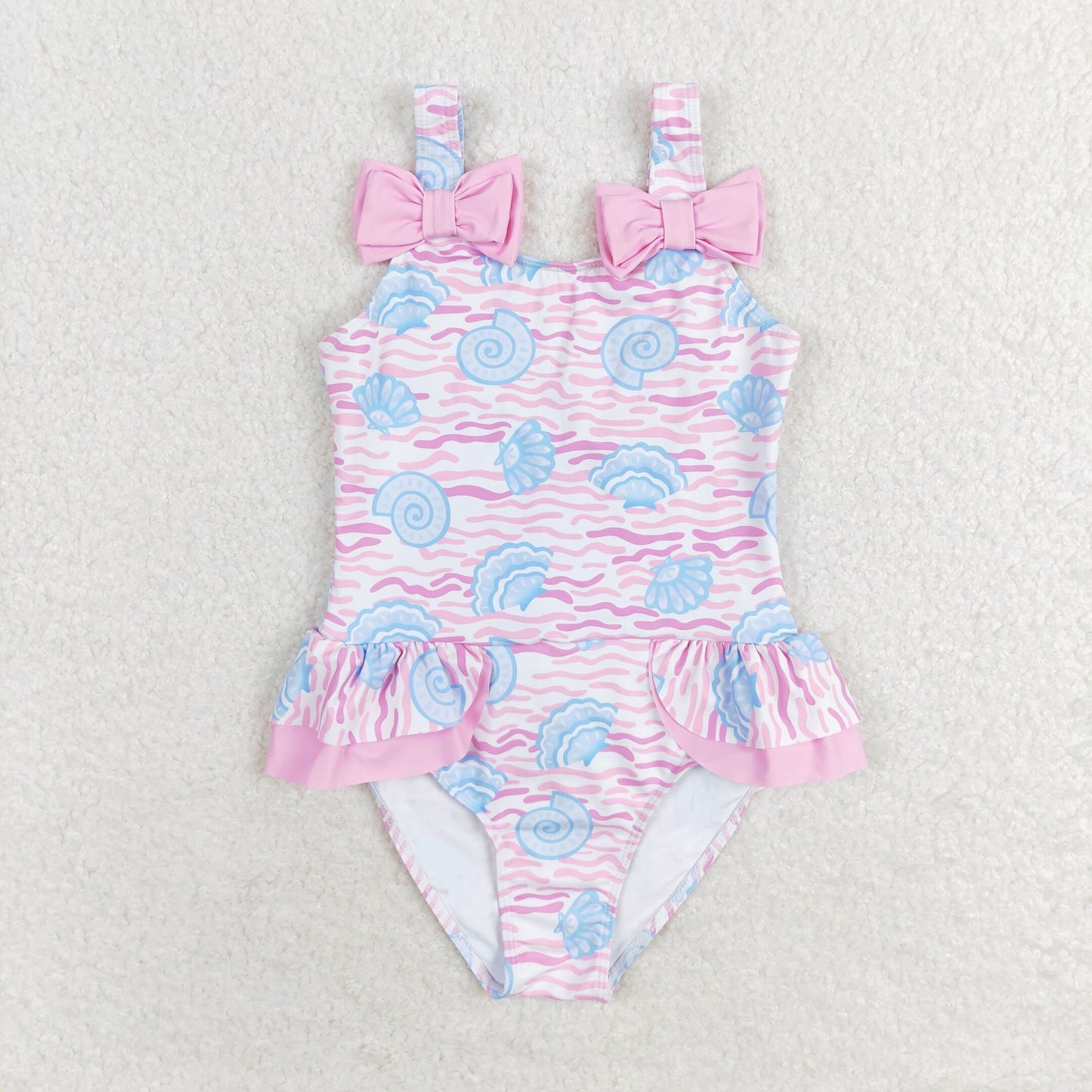 S0274 Girls Sea Shell Bathing Suit 1pcs