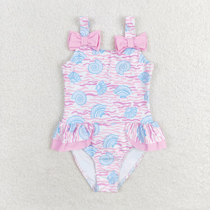 S0274 Girls Sea Shell Bathing Suit 1pcs