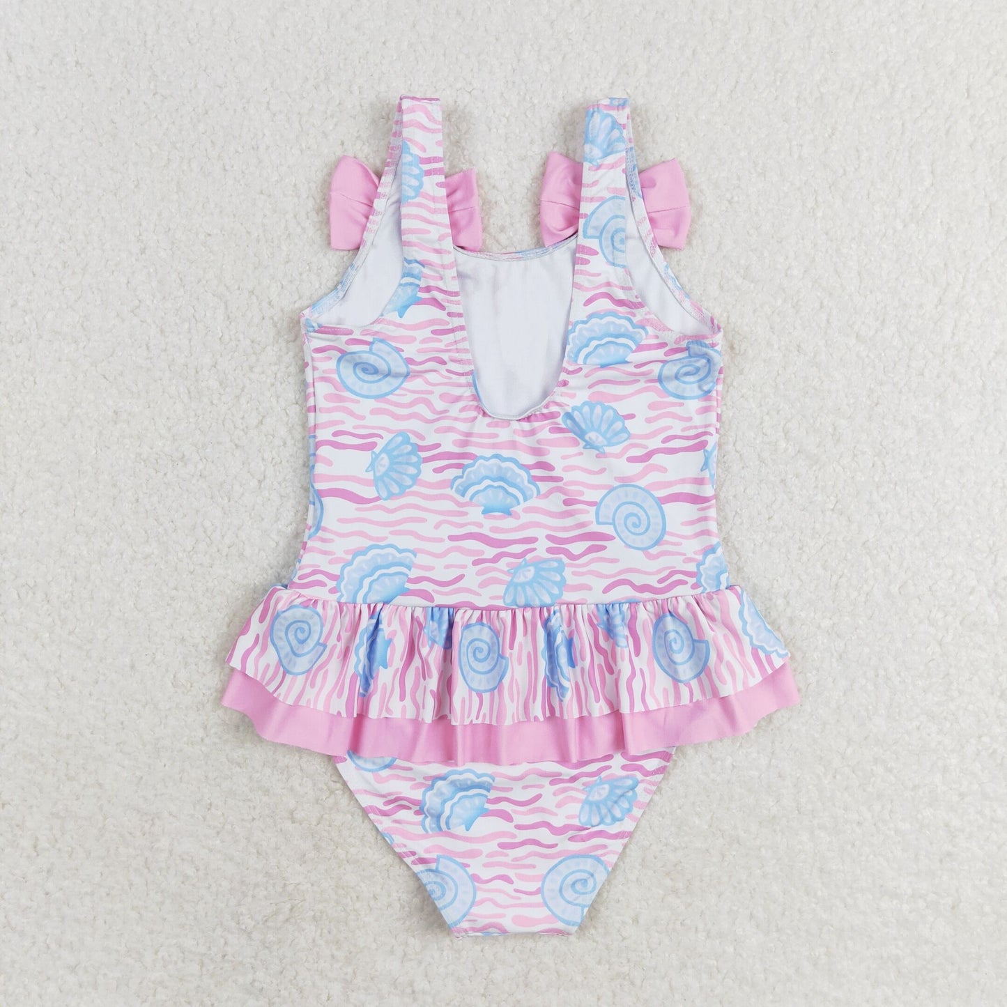 S0274 Girls Sea Shell Bathing Suit 1pcs