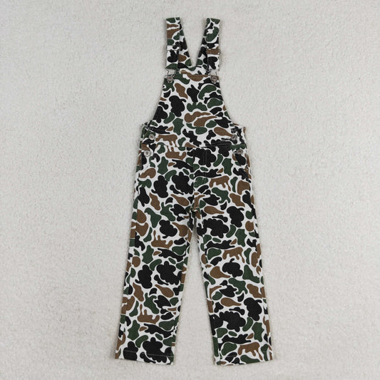 P0535  baby boys hunting camo denim overalls