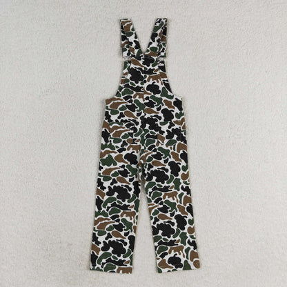 P0535  baby boys hunting camo denim overalls